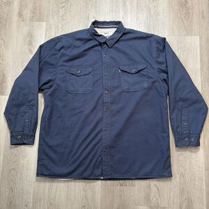 Levi's Fleece Lined Jacket Mens‎ 3XL Blue Long Sleeve Shacket Work Shirt Heavy